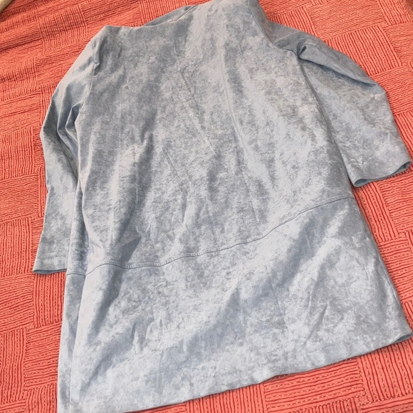 Yest Women's size 6 Light blue Blazer - lightweight suede like material - Picture 13 of 16